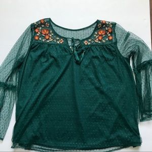 Women’s turquoise blouse